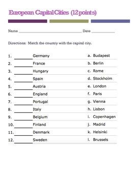 european capitals sporcle|sporcle european capital match quiz.